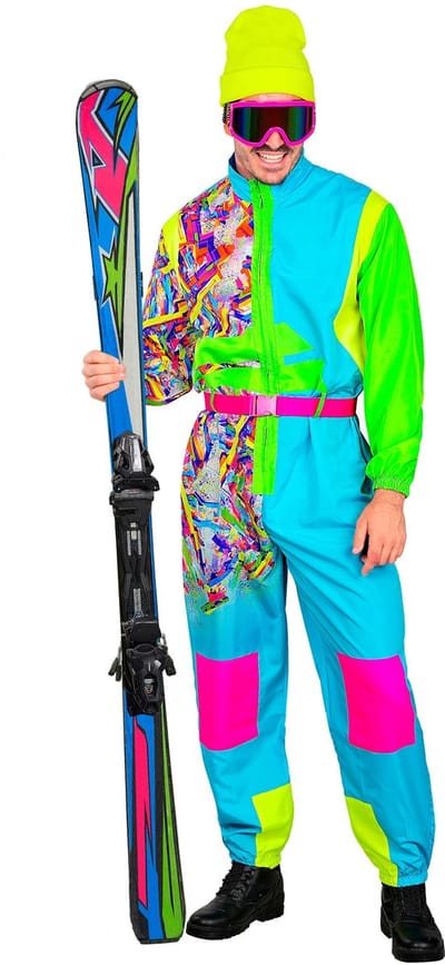 Fout Ski pak snowboarder lichtblauw/groen