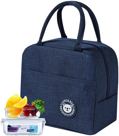 Lunch Bag - Isolerende Koeltas - Herbruikbare Draagtas - Picknicktas - Met Schouderband - Voor Dames & Heren - Blauw - 1 stuks
