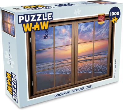 Puzzel Doorkijk - Strand - Zee - Legpuzzel - Puzzel 1000 stukjes volwassenen