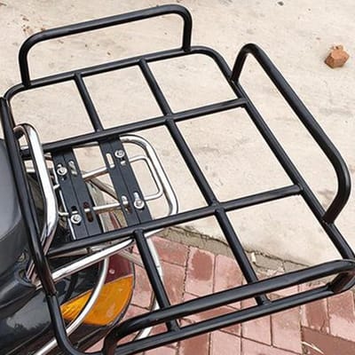 Fiets achtermand - Bagagerek mand - Boodschappen vervoeren - Roestvrij staal - 50x40 cm - Zwart