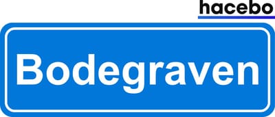 Hacebo - Plaatsnaam Sticker - 29x10 CM - Bodegraven sticker - Verkeersborden sticker - grappige cadeaus - Bodegraven