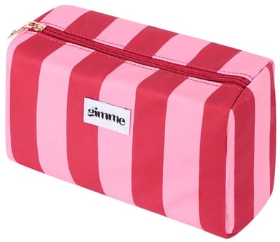 Toilettas grote streep - Roze rood