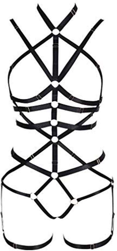 Elastische Dames Body Harnas Set voor Carnaval en Feest