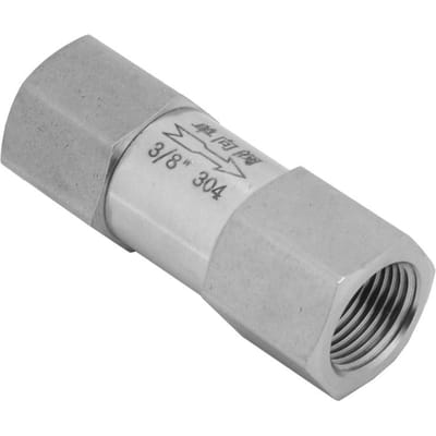 304 Roestvrij Staal Zeskant Splitter Terugslagklep Hoge Temperatuur&Drukbestendigheid (3 8 inch BSPP)