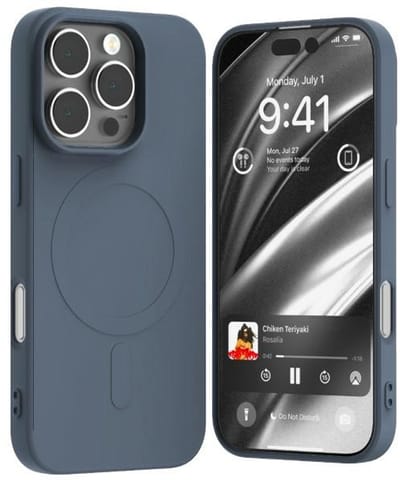Mercury MagSafe Semi-Silicone - Hoesje voor iPhone 16 Pro - Jasnoniebieski - Hoogwaardige Bescherming