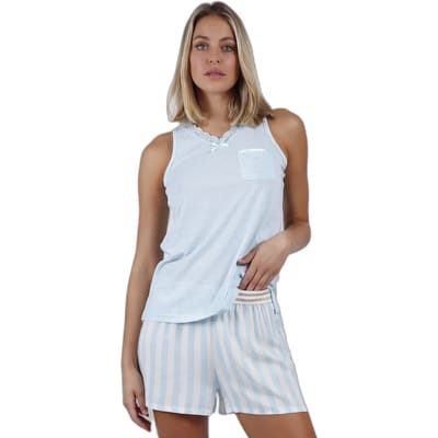 Gestreepte pyjama met schouderbanden voor vrouwen Admas
