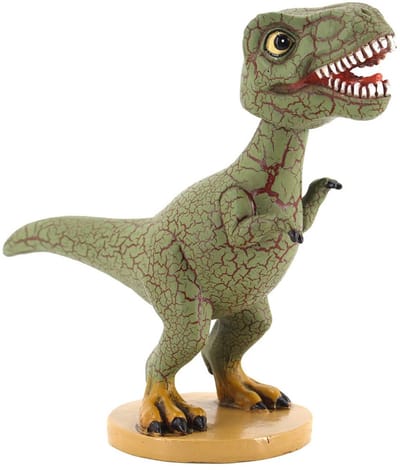 Dinosaurus Bobble Head - op standaard - Dino - Decoratie - Woonaccessoires - Beeld - 15cm Hoog