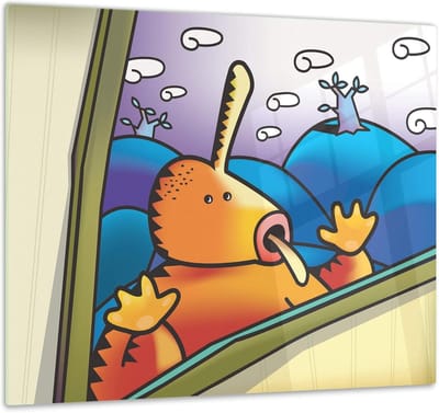 Glazen Kookplaatafdekking - Snijplank Keukenbord - Werkblad Beschermen - Slagvast Gehard Glas - 60 x 52 cm - Window