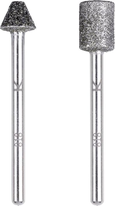 wolfcraft - Diamantslijpstift-set, cilinder- en puntkegelvormig, 2-dlg. - 5989000