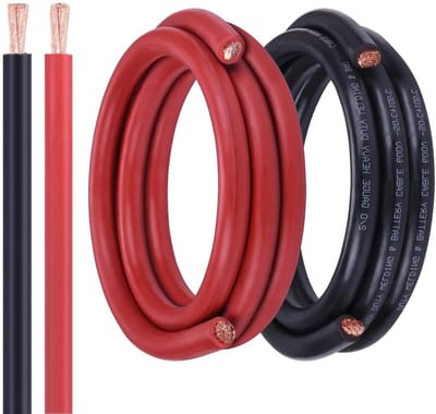 Batterijkabel 2/0 - Laskabel Koper - Stroom Aansluiten - Zuurstofvrij Koper - 20 meter - Rood Zwart