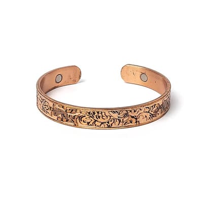Armband koper bladeren magnetisch