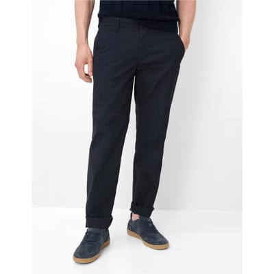 Eurex Heren Flatfrontbroek  Style THILO NAVY, donkerblauw, maat 48