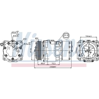 Compressor airconditioning NISSENS 89195