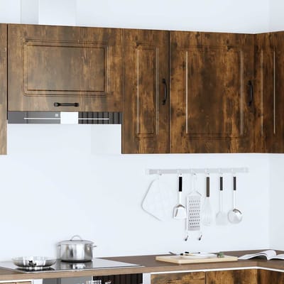 vidaXL - Keukenbovenkast - Kalmar - bewerkt - hout - gerookt - eikenkleurig