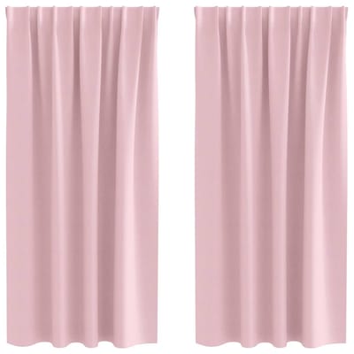 vidaXL Zwart-out Gordijnen met Ringen 2 st Babyroze 175 x 140 cm