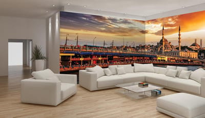 Fotobehang Vlies Stad | Oranje | GROOT 832x254cm