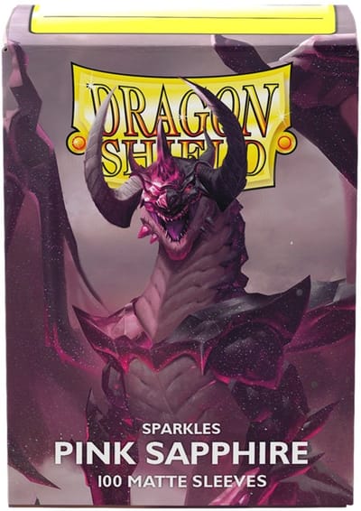 Dragonshield 100 Box Sleeves Matte Sparkles Pink Sapphire
