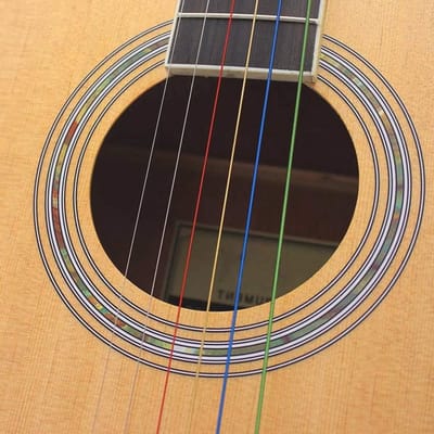 Set van 6 Gitaarsnaren, 3 Gekleurde Nylon Snaren en 3 Gecoate Koperen Snaren voor Klassieke Gitaren in Diverse Maten, Ideaal voor Muzikanten en Geluidskwaliteit