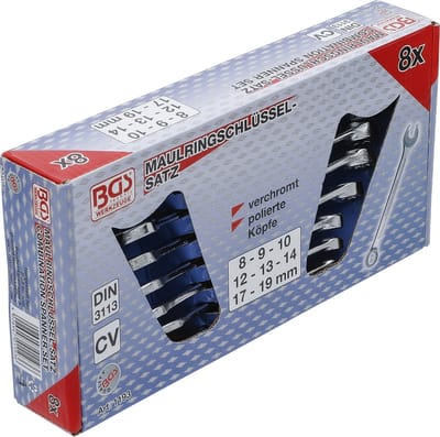 BGS Steekringsleutelset 8 - 19 mm, 8 delig
