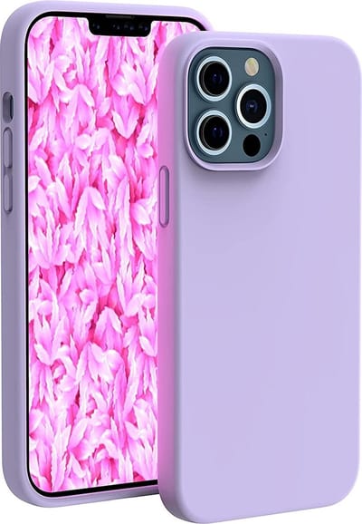 Hoesje Geschikt voor iPhone 13 Pro – Liquid siliconen backcover – Lila