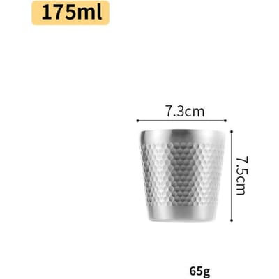 Tasse à Double paroi en acier inoxydable 304, tasse à café, Texture diamant, tasse à bière, tasses à eau, Double paroi, empêche les brûlures