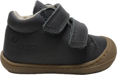 Naturino - Cocoon- Mt 18 - velcro's bumper warme effen lederen sneakers - grijs