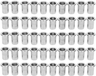 Dailygoods - 50-delige M6 Blindklinkmoeren Set - Roestvrijstalen Klinkmoeren - Duurzaam en Corrosiebestendig - Voor Elektromechanische Toepassingen -...