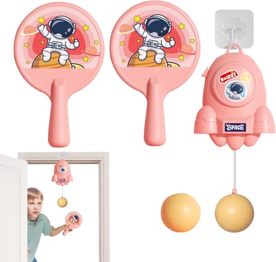 Tafeltennis Set - Hangende Bal - Trainen Thuis - Inclusief Hoogteverstelling - 18 x 11 x 11 cm - Roze