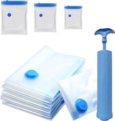 Compressiezakken Reizen - Vacuümzakken Organizer - Ruimte Besparen - Inclusief Pomp - 10 Stuks - Niet gespecificeerd