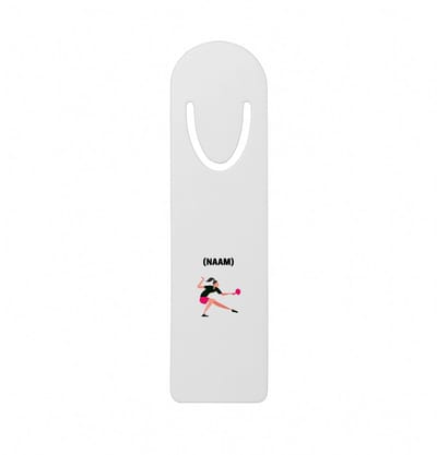Hacebo® - Tafeltennis met eigen naam metalen boekenlegger - Sport - Tafeltennisser - Ping pong Bladwijzer boekenleggers - 12.7 cm x 3.2cm