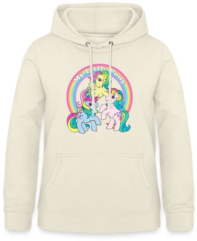 My Little Pony Retro Kleurige Ponys Met Regenboog Hoodie Dames
