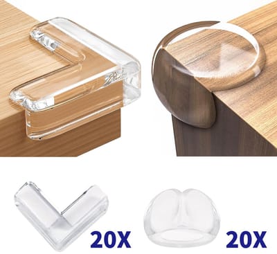 TTLUOKER® 40 stuks Hoekbeschermers baby - Tafelhoek beschermers - Hoekbeschermer tafel - Transparant- BPA-Vrij & Extra Sterk - Universeel voor Meubels