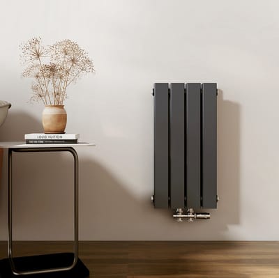 EMKE Radiator - Dubbel-Laags Plat - Mat Antraciet - 60x30 cm - 327 W - Kolomradiator Vertical - Verwarming voor Alle Ruimtes