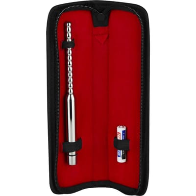 Rimba - Vibrerende geribbelde Dilator/sound/plasbuis plug RVS