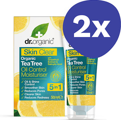 Dr Organic Skin Clear Oil Control Moisturiser (2x 50ml)