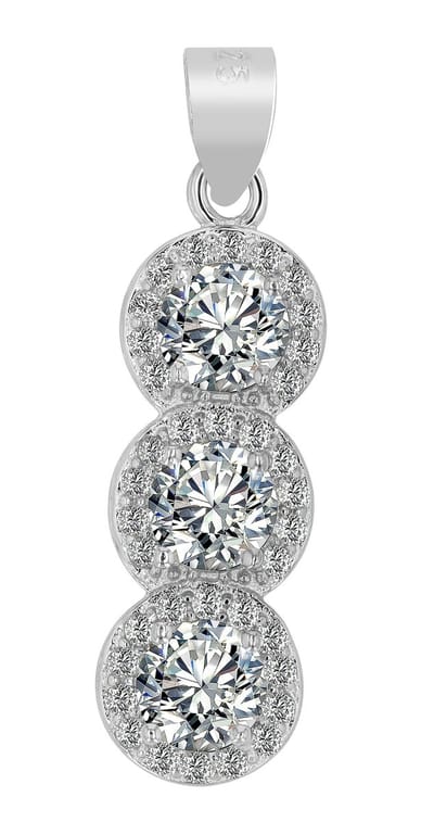 AKZENT Akzent dames hanger "Elysan" uit 925 Sterlingzilver, gerhodineerd, duurzaam