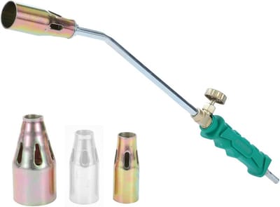 Gasfakkel Onkruidbrander - Vlammenwerper Toorts - Onkruid Verwijderen - Drie Sproeiers - 415 cm Lang - Groen
