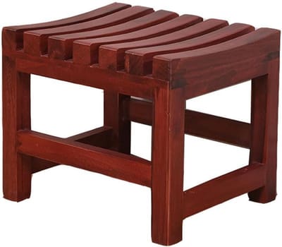 Houten Badkamerkruk - Douchebankje - Veilig Zitten - Waterdicht Antislip - 30x25x35 cm - Houtkleur