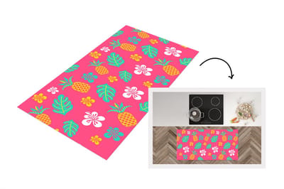 Keukenloper - Loper keuken - Zomer - Patronen - Ananas - 120x60 cm - Keukenloper vinyl