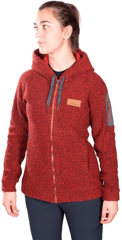 Trangoworld Gower Fleece Met Kap Rood XS Vrouw