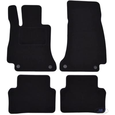 Zwarte Velours Vloermat - J&J AUTOMOTIVE - Mercedes E-Klasse W213 - Op Maat Gemaakt - Antislip - Waterdicht zwart