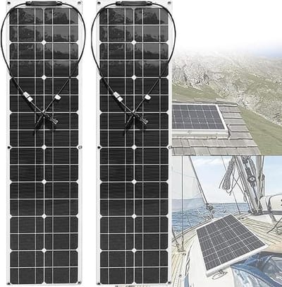 Flexibel zonnepaneel 400 W, oplader met lichte en opvouwbare mono-zonnepanelen, waterdicht IP67, voor wandelen, jacht, camper