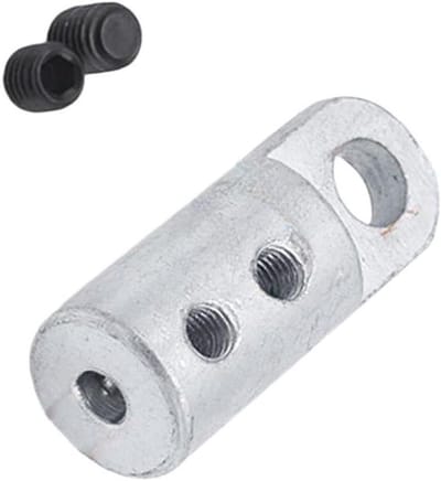 Kabel Oogje Terminal - Draadkabel Connector - Fitness Apparatuur - Rubberen Impact Stop - 5-6 mm Kabel - Zilver