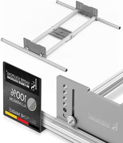 Vlakfreesinrichting - Freesgeleiderail - Precisie Frezen - XXL Lineaire Geleiding - 1000x1000mm - Aluminium