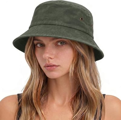 VHV - Unisex Bucket Hat voor Dames & Heren - Set van 1 - Katoenen Vissershoed - Gecertificeerde UV-Bescherming - Opvouwbare Zonnehoed - Perfect voor Wandelen, Camping & Tuinieren - Zomerhoed