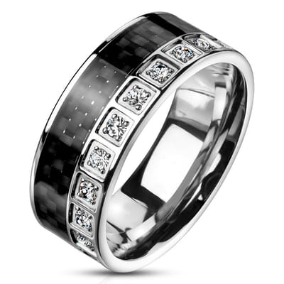 Ace - Ring Heren - Ring Mannen - Mannen Ring - Zwarte Ring - Ring Zwart - Dames Ring