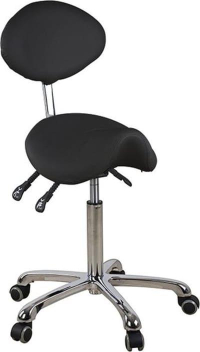 Collini PonySeat Supremo Zwart – Ergonomische Zadelkruk Verstelbaar | Werkkruk voor Pedicure, Schoonheidssalon, Nagelstudio, Wellness & Praktijk