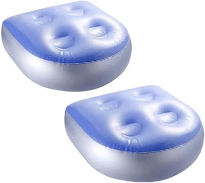 Opblaasbare stoelverhoger bubbelbadkussen- spa's booster rugkussen- 2 stuks met zuignappen- voor alle spa's en bubbelbaden (47 x 37 cm)