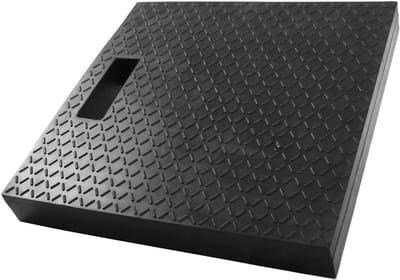 Beschermingsplaat Hard Rubber - Onderlegplaat Steunpoot - Zware Belasting Stabiliteit - Vervormt Niet Scheurt Niet - 400x400x30 mm - Zwart