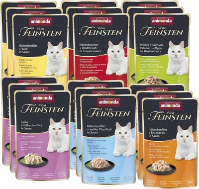 Premium Nat Kattenvoer zonder Granen en Suiker - Mix van Vlees en Vis (18 x 50 g)